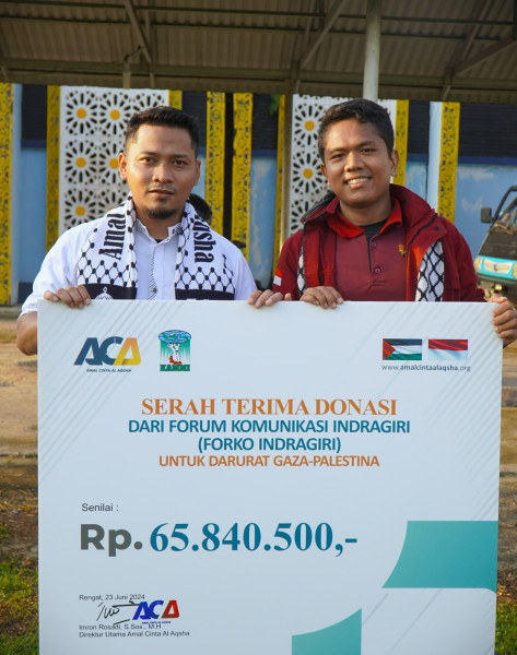 Aksi Peduli Palestina, Forko Indragiri Kumpulkan Total Donasi Rp 65 Juta