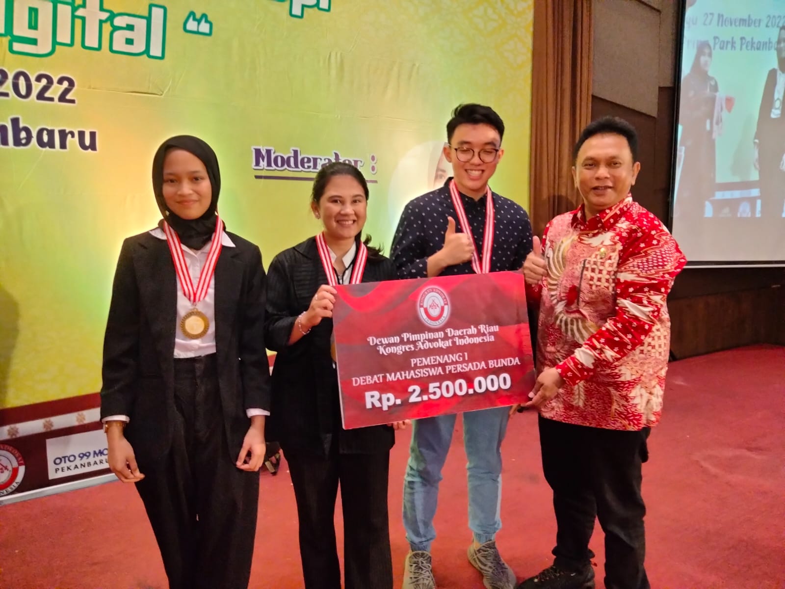 KAI Riau Dukung Lomba Debat Mahasiswa STIH Persada Bunda