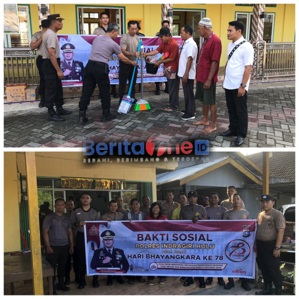 Bhakti Sosial Hari Bhayangkara, Polres Inhu Goro di Masjid dan Gereja
