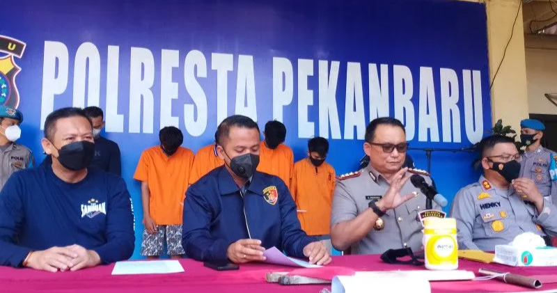 Empat Remaja Pelaku Pengeroyokan di Pekanbaru diringkus Polisi