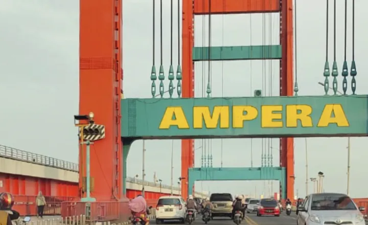 Jembatan Ampera Palembang ditutup Jelang Pergantian Tahun