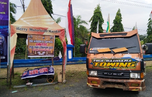 Kabar Gembira di Inhu, 4 Pospam dan Posyan Layani Tambal Ban dan Isi Angin Gratis