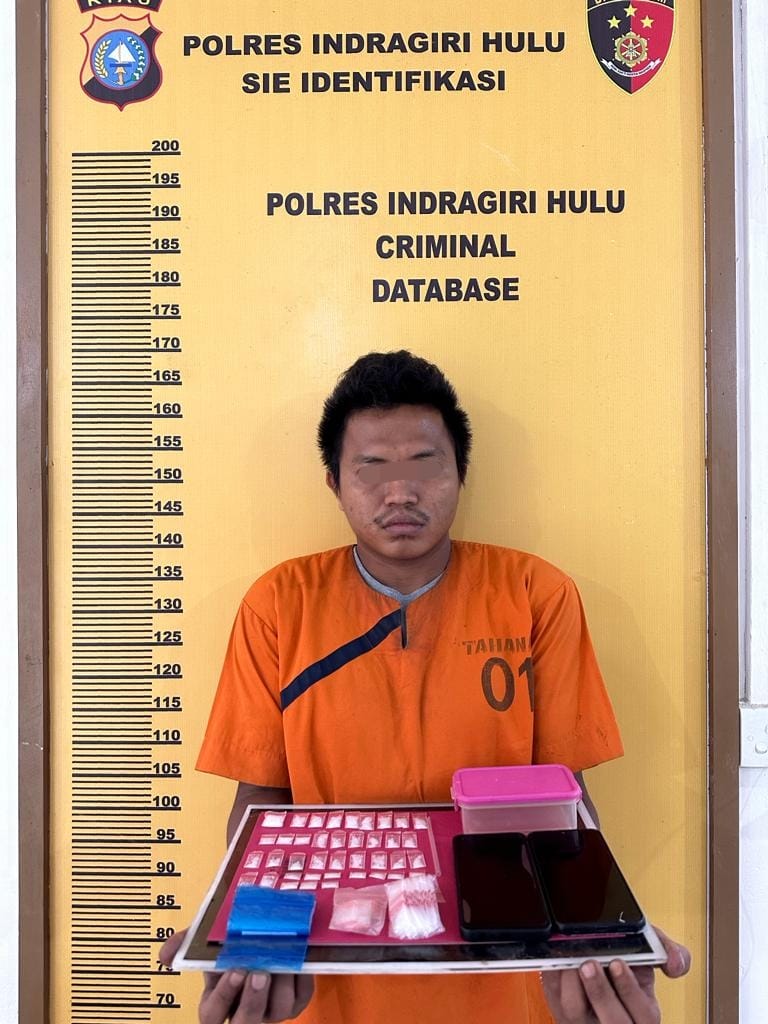 Satres Narkoba Polres Inhu Kembali Mengamankan Seorang Laki-laki Pengedar Narkoba