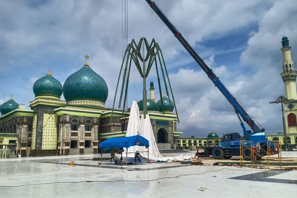 Dinas PUPRPKPP Riau dan Kontraktor Masjid Annur Gelar Pertemuan