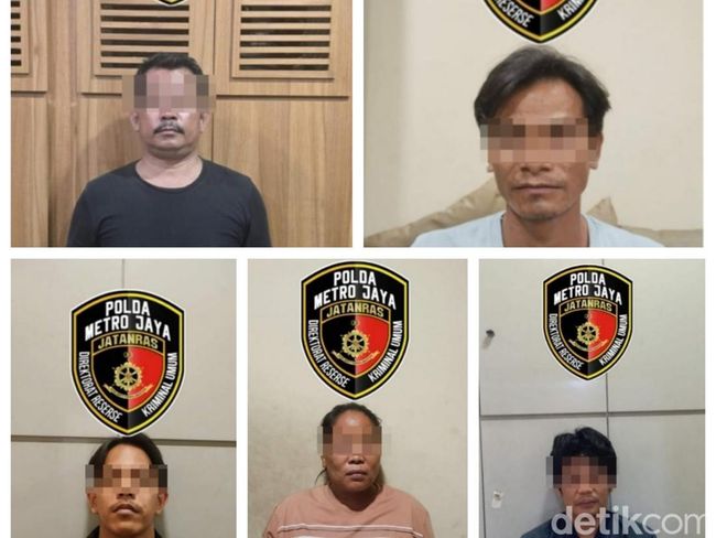 Potret 5 Pelaku Pembakar Mobil Polisi di Depok