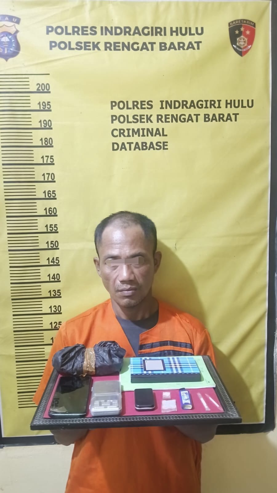 Transaksi Sabu di Bulan Ramadan Digerebek, Polsek Rengat Barat Ringkus Pria 46 Tahun di Pematang Reba