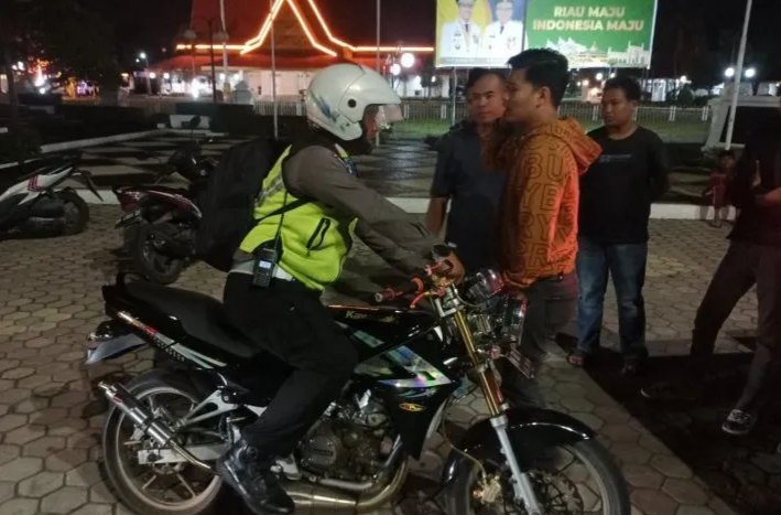 Polresta Pekanbaru Amankan 39 Sepeda Motor terindikasi Balap Liar