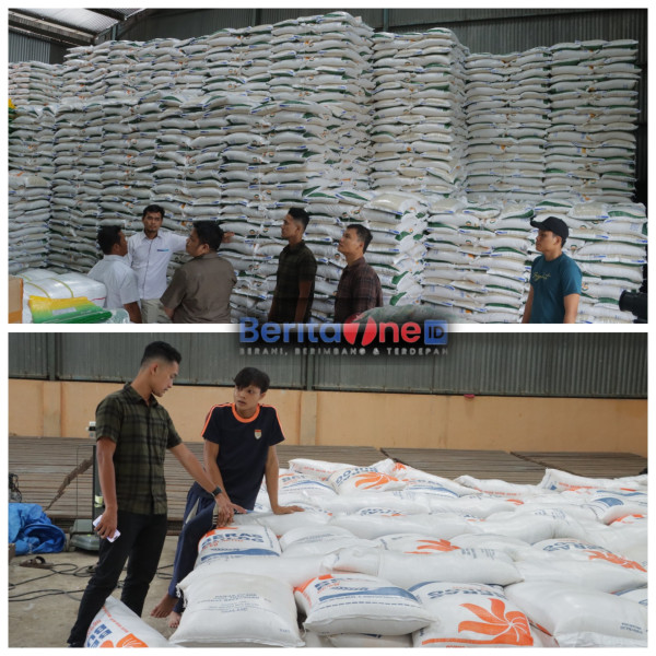Cek Stok Beras, Polres Inhu Datangi Gudang Bulog Rengat