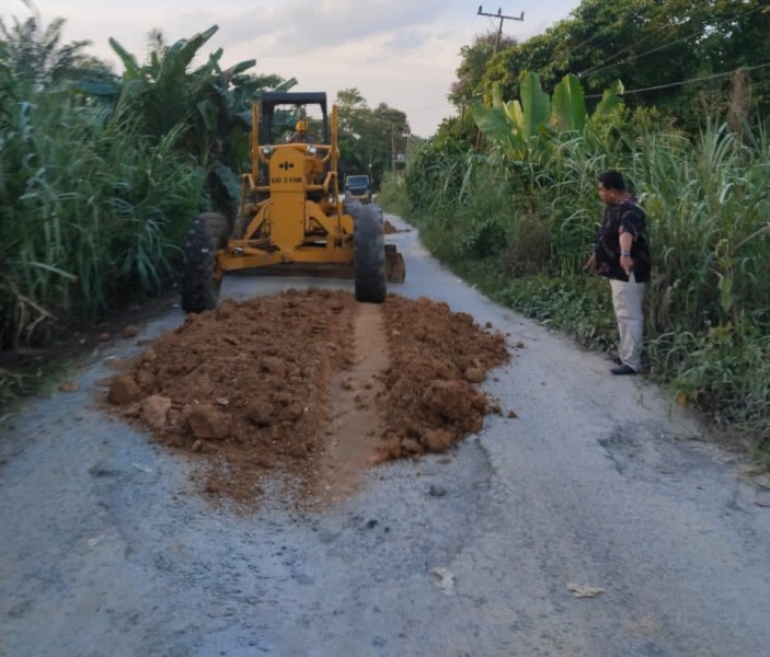 Sambut Hari Raya Idul Adha 1447 H, Ketua DPRD Inhu Lakukan Perbaikan Jalan Secara Mandiri di Kampung Besar Sebrang Rengat