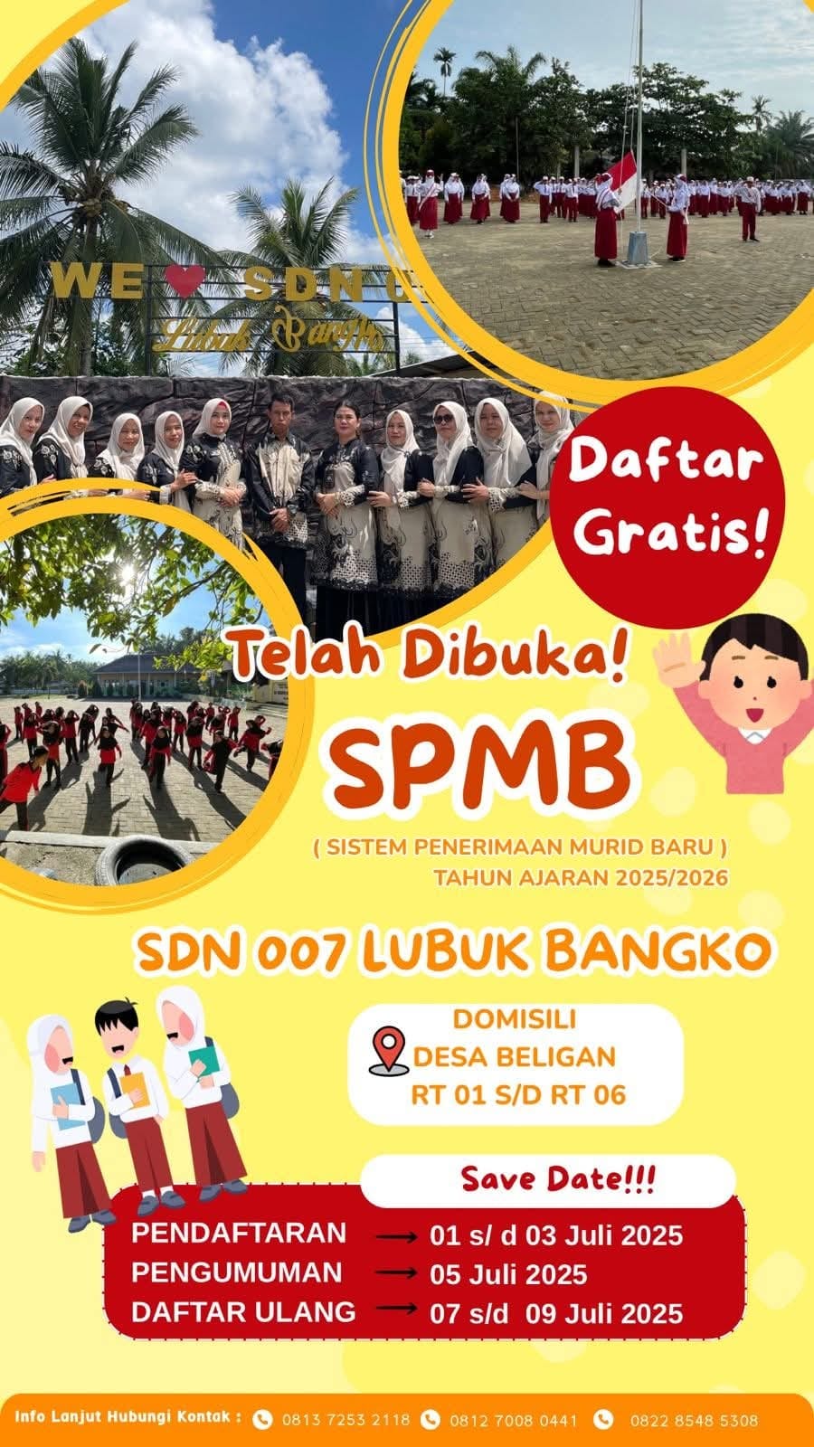 SDN 007 Lubuk Bangko Buka Penerimaan Murid Baru TA2025/2026, Berikut Jadwal Pendaftarannya