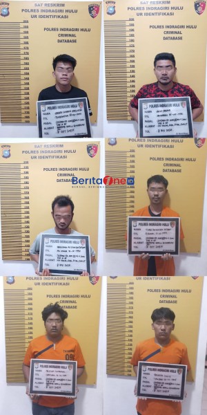Polres Inhu Amankan 7 Tersangka Pengeroyokan Petani, Dipicu Persoalan Patok Batas Perkebunan
