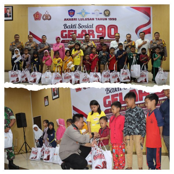 Ini Pesan dan Kesan Kapolres Inhu saat Menghadiri Bakti Sosial Alumni AKABRI 1990
