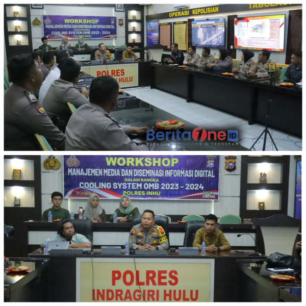 Polres Inhu Gelar Workshop Manajemen Media dan Diseminasi Informasi Digital  OMB
