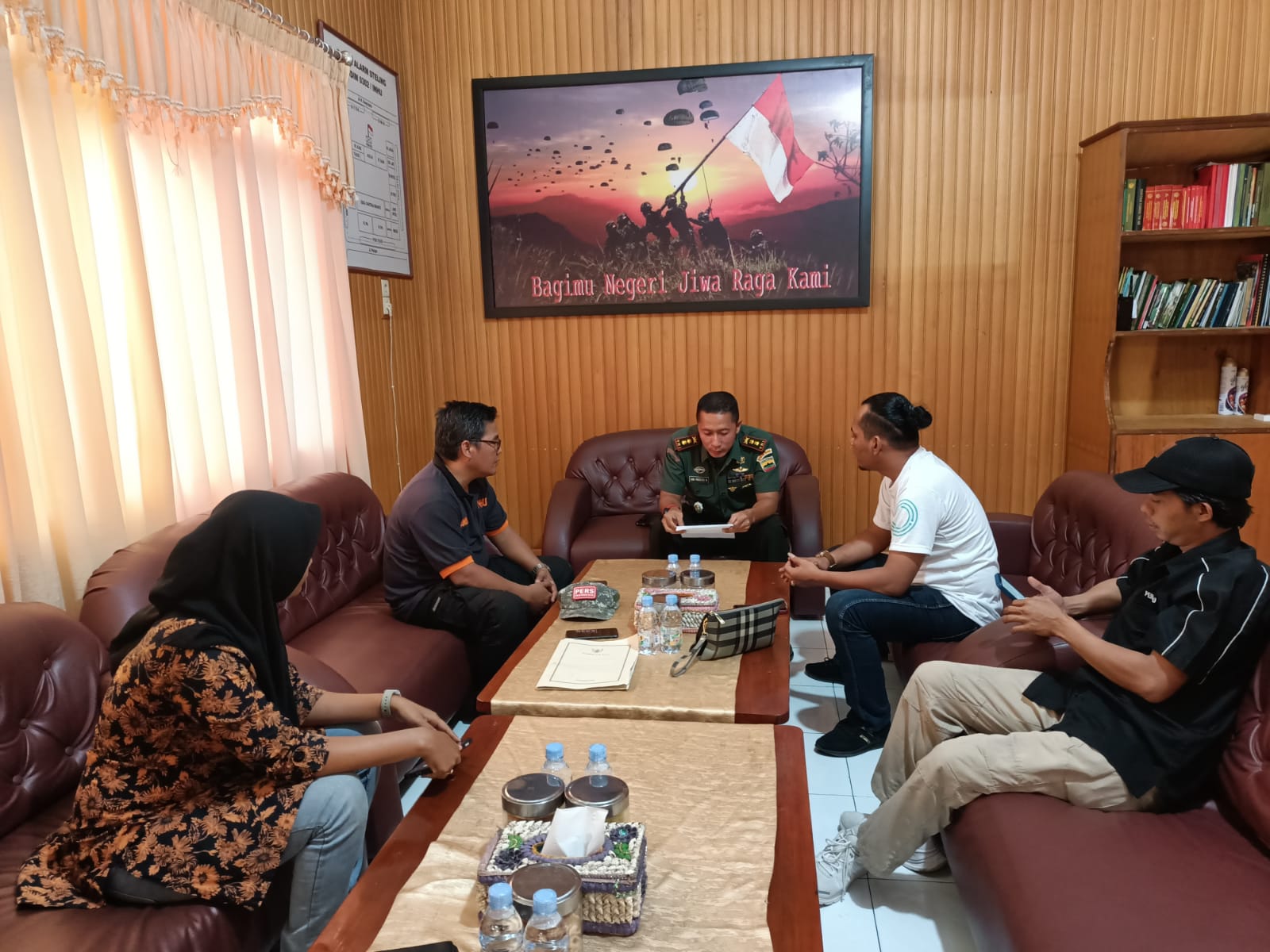 Sampaikan Kegiatan HUT JMSI dan HPN di Inhu, Dandim Sambut Pengurus JMSI