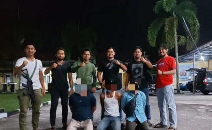 Polres Kampar Tangkap Tiga Pencuri Pipa Pertamina