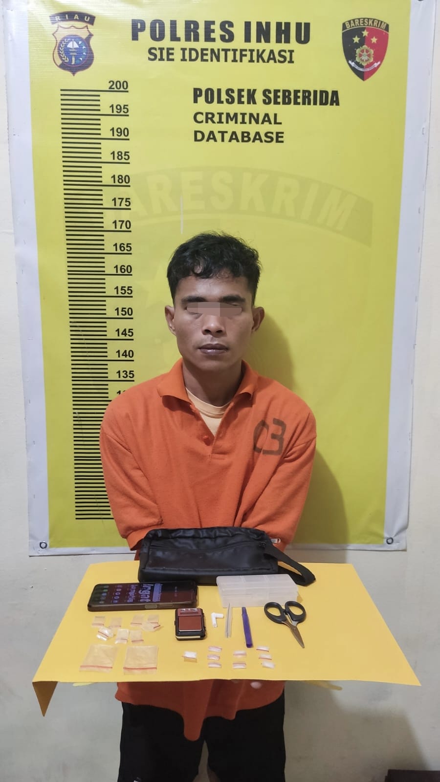Polsek Seberida Berhasil Ringkus Pengedar Sabu di Desa Seresam, 9 Paket Siap Edar Diamankan