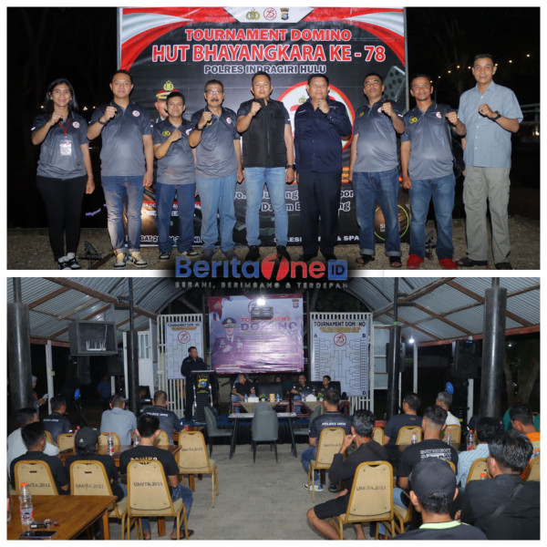 Buka Turnamen Domino Hari Bhayangkara, Ini Pesan Kapolres Inhu