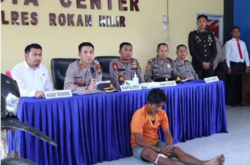 Membunuh di Kubu, Tertangkap di Pekanbaru, Ini Pernyataan Resmi Kapolres Rohil