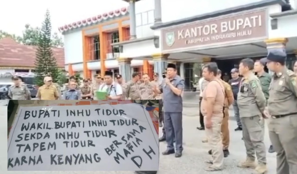 AMUK Bersama Petani Geruduk Kantor Bupati Inhu, Hendrizal: Saya Hadir ni Tidak Tidur