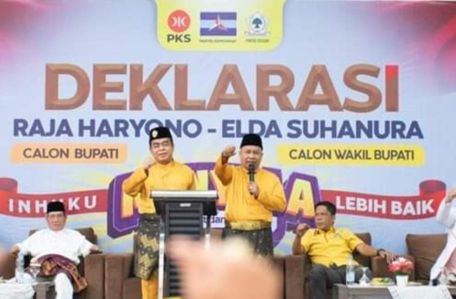 Menyala Inhuku, Usai Deklarasi Pasangan Haryono-Elda Daftar Pertama di KPU Inhu