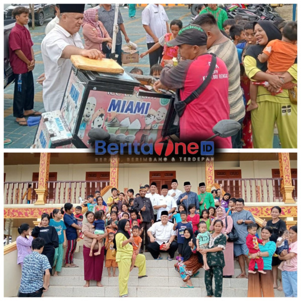 Pengungsi Banjir dan Pedagang Keliling Gembira Saat Dikunjungi Yopi Arianto