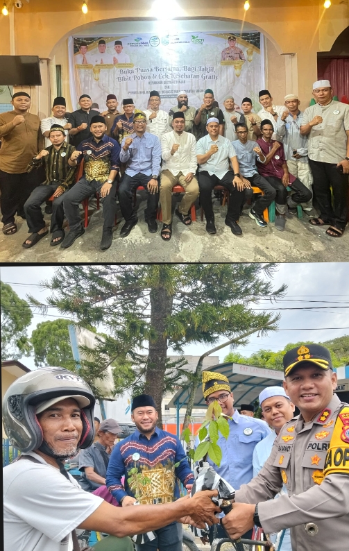 Pemuda Inhil dan KBB Banjar Inhu Berbagi 400 Takjil, Bibit Pohon hingga Cek Kesehatan Gratis di Rengat