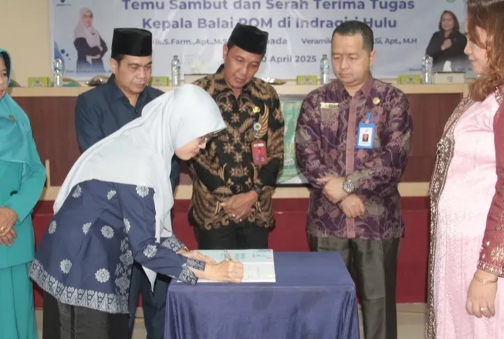 Pj Sekda Paino Hadiri Temu Sambut Kepala Balai POM yang Baru di Indragiri Hulu